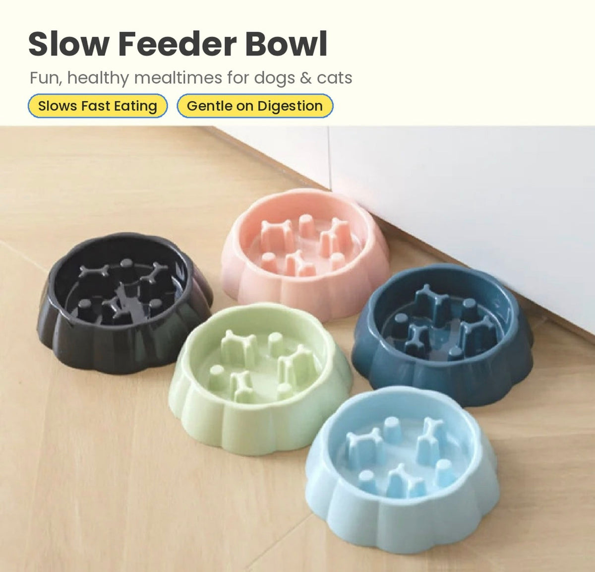 Anti-Choke Puzzle Cat Bowl