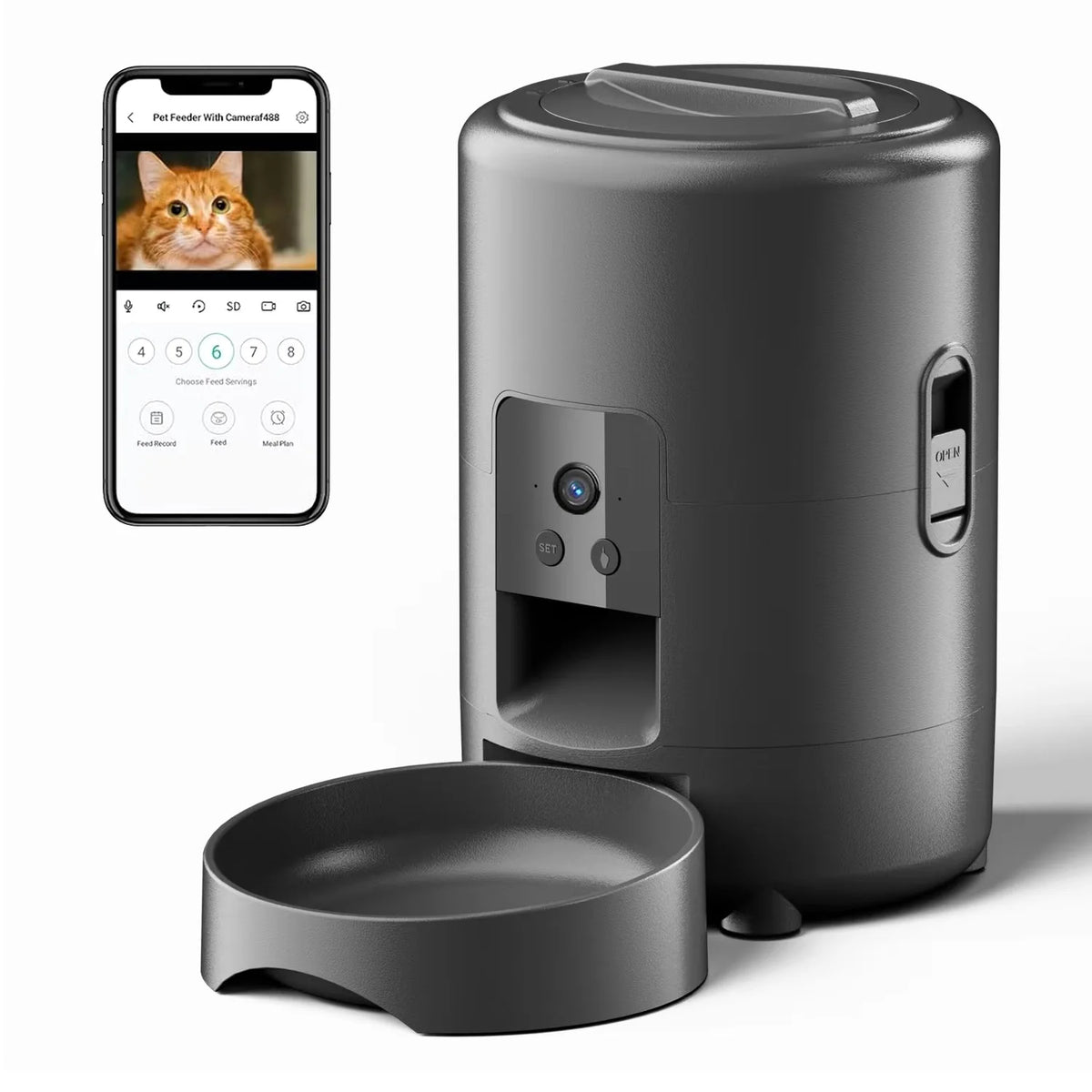 Smart Automatic Pet Feeder with Camera
