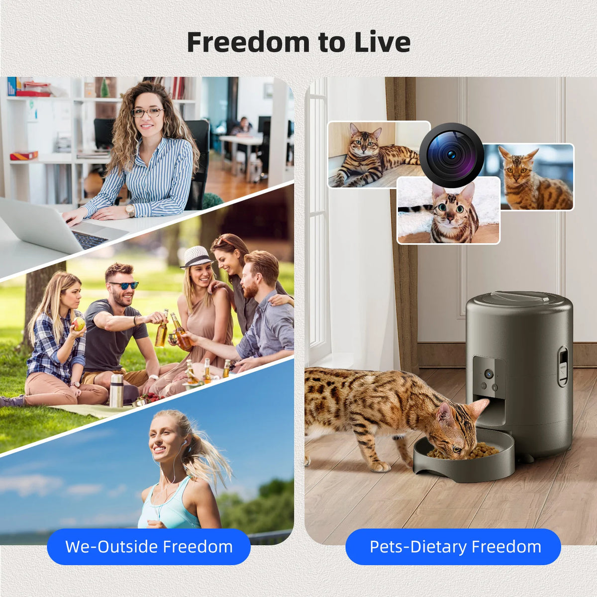 Smart Automatic Pet Feeder with Camera