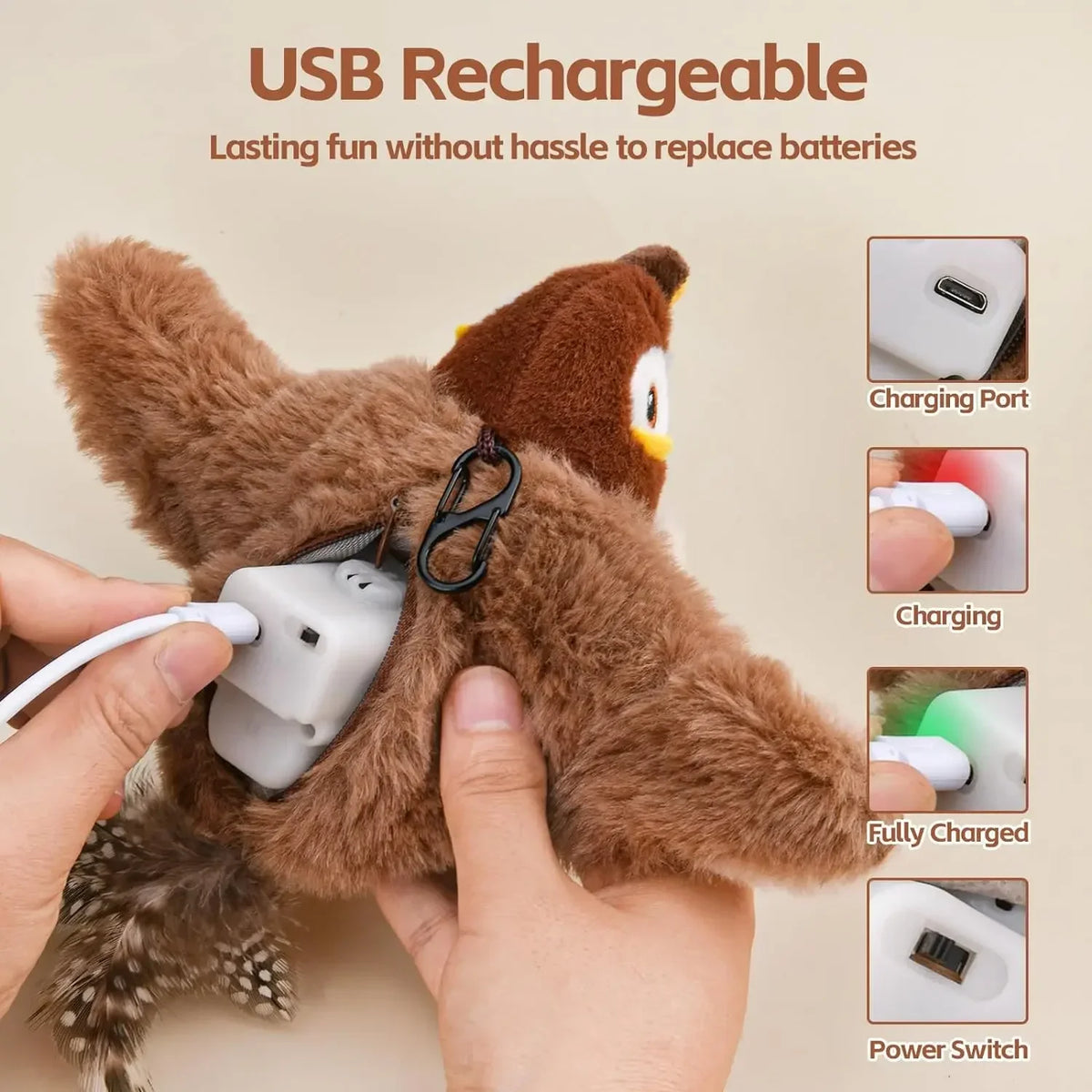 Flying Bird Interactive Cat Toy